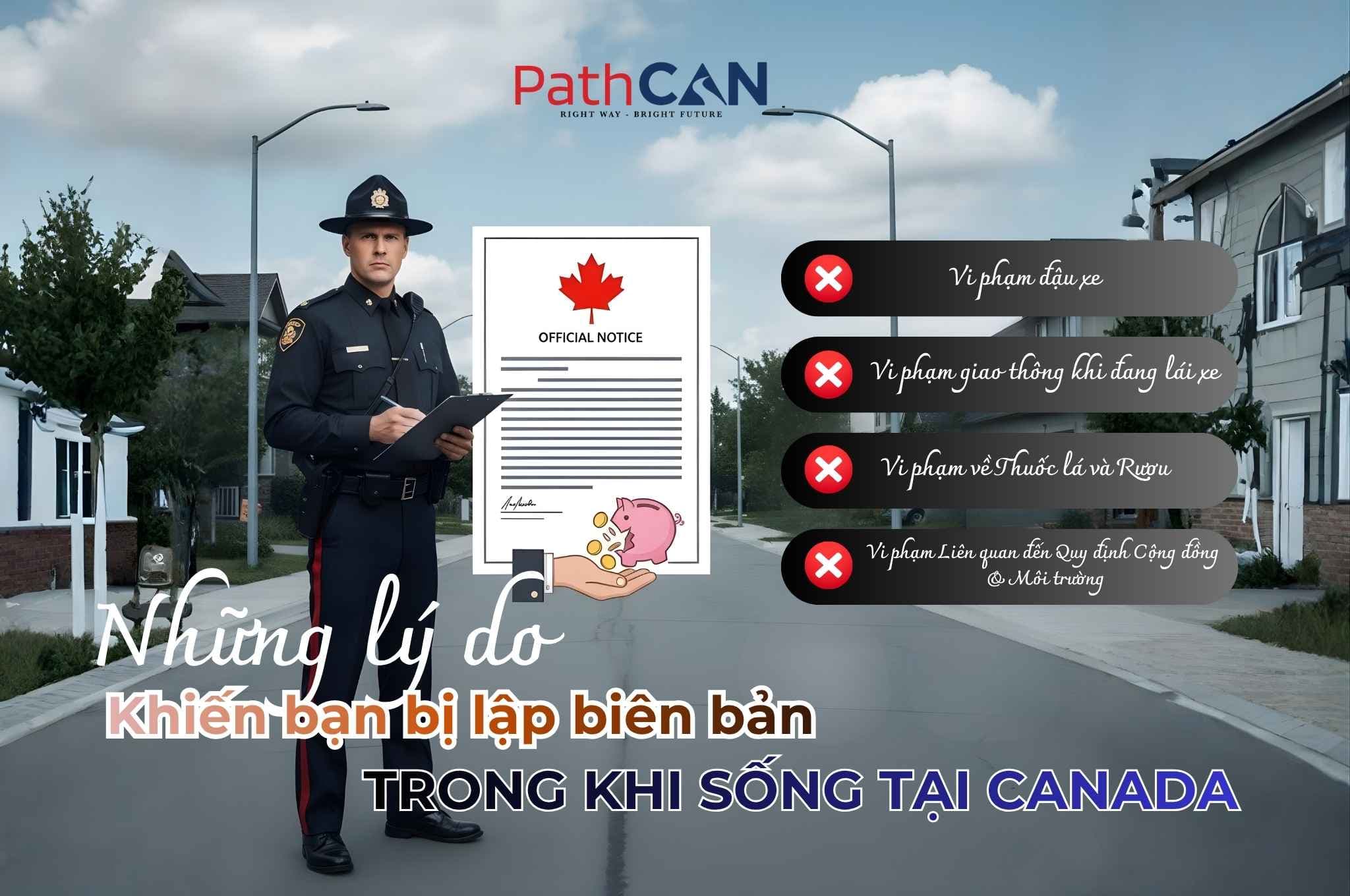  Những Lý Do Khiến Bạn Có Thể Bị Lập Biên Bản (Phạt Hành Chính) Khi Sống Tại Canada 