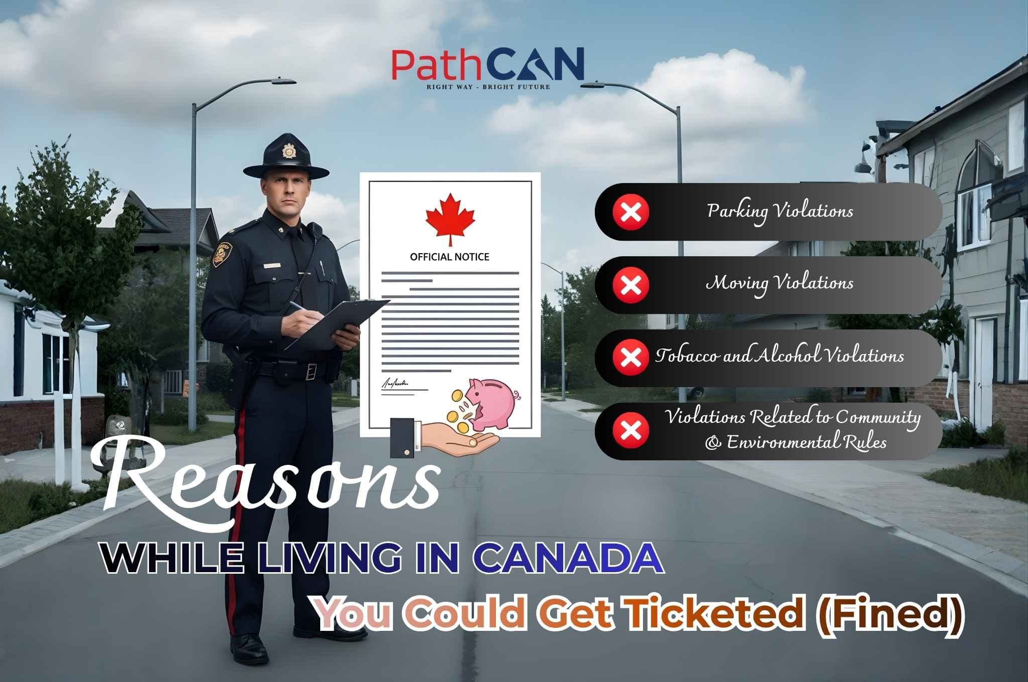 Reasons You Could Get Ticketed (Fined) While Living in Canada 